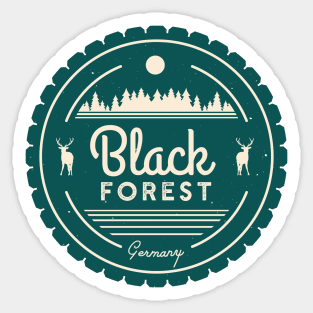 Black Forest Germany Vintage Forest Deer Sticker